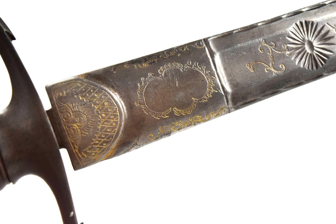 Late 18th - early 19th Century British Officers Spadroon Sword ~ Extremely Rare Blade. - 3