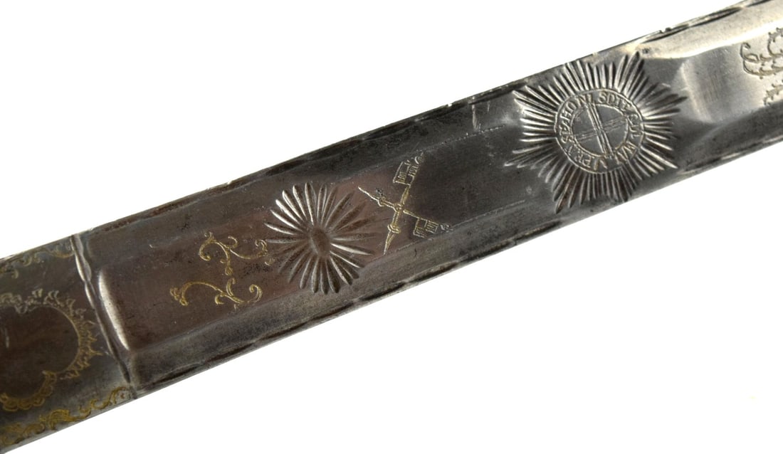 Late 18th - early 19th Century British Officers Spadroon Sword ~ Extremely Rare Blade. - 4