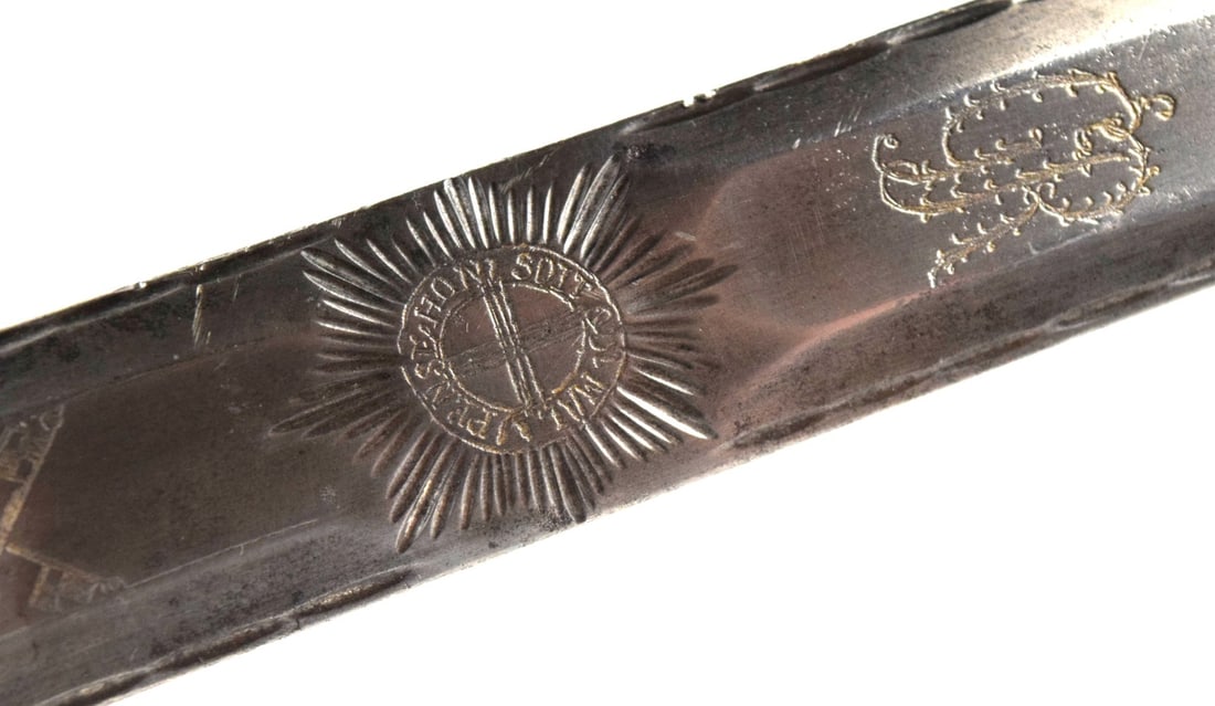 Late 18th - early 19th Century British Officers Spadroon Sword ~ Extremely Rare Blade. - 5