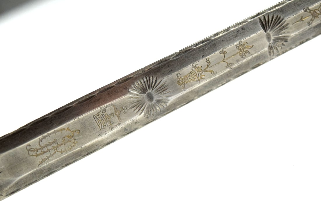 Late 18th - early 19th Century British Officers Spadroon Sword ~ Extremely Rare Blade. - 7