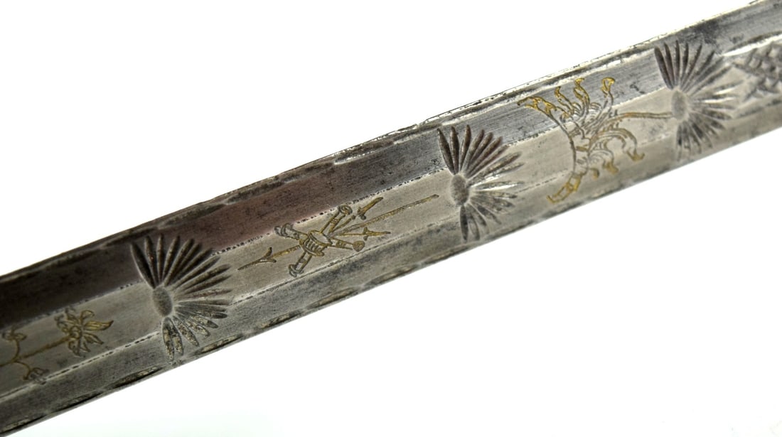 Late 18th - early 19th Century British Officers Spadroon Sword ~ Extremely Rare Blade. - 8