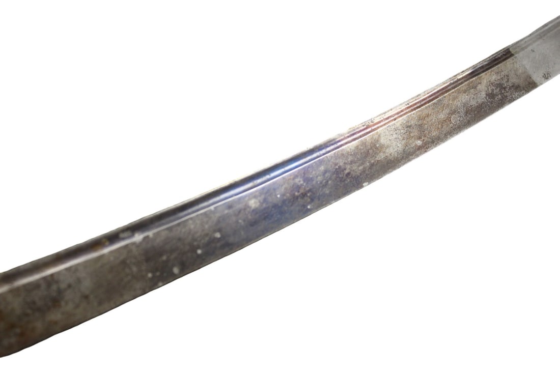 US Revolutionary War Period Eagle-Head Officers / Militia Saber with Ribbed Silver Hilt & Chain - 10