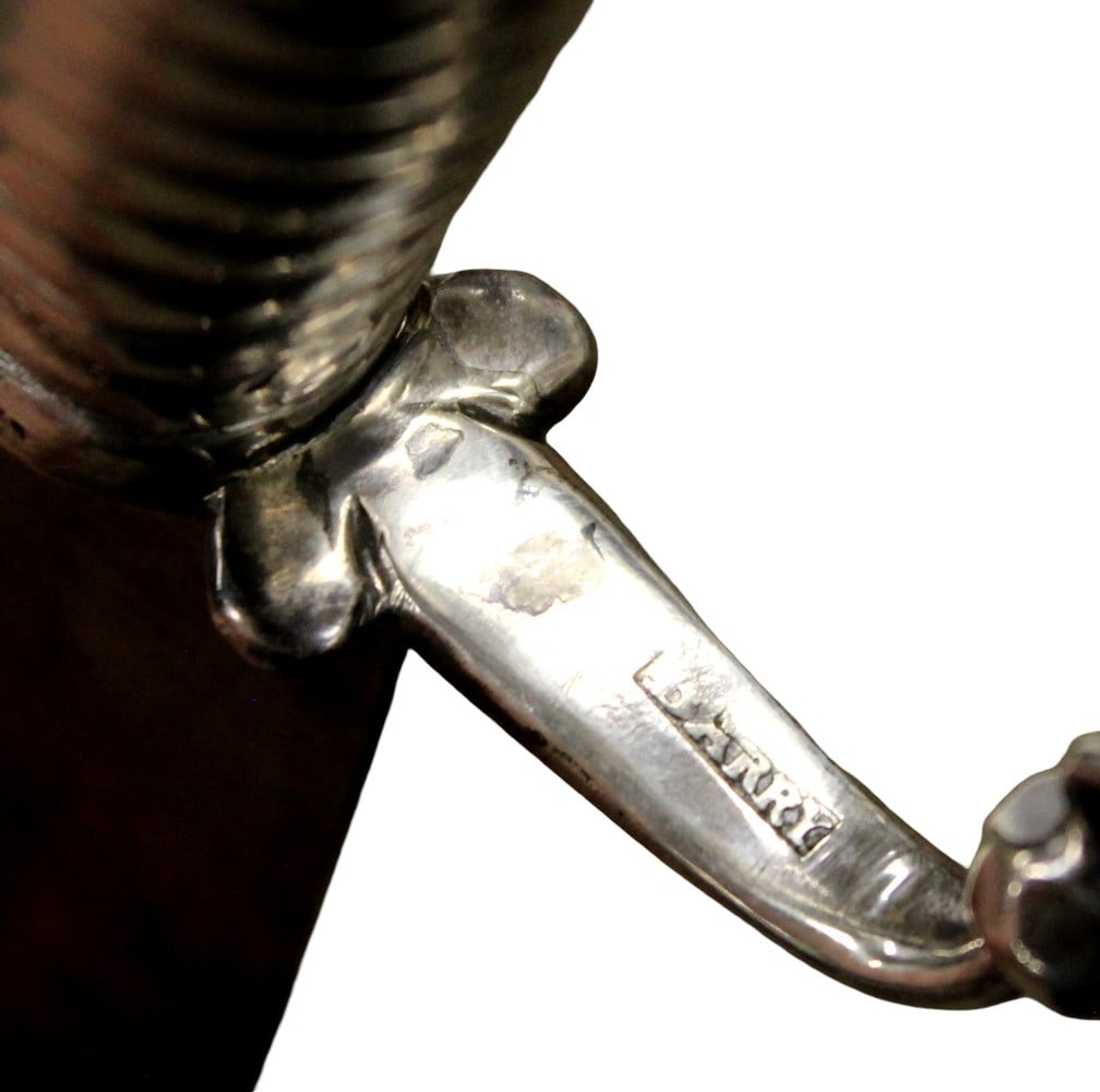 US Revolutionary War Period Eagle-Head Officers / Militia Saber with Ribbed Silver Hilt & Chain - 2