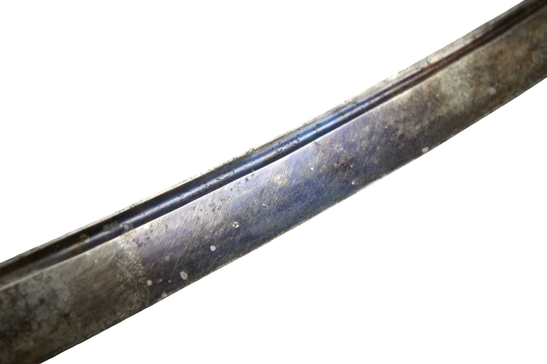 US Revolutionary War Period Eagle-Head Officers / Militia Saber with Ribbed Silver Hilt & Chain - 7