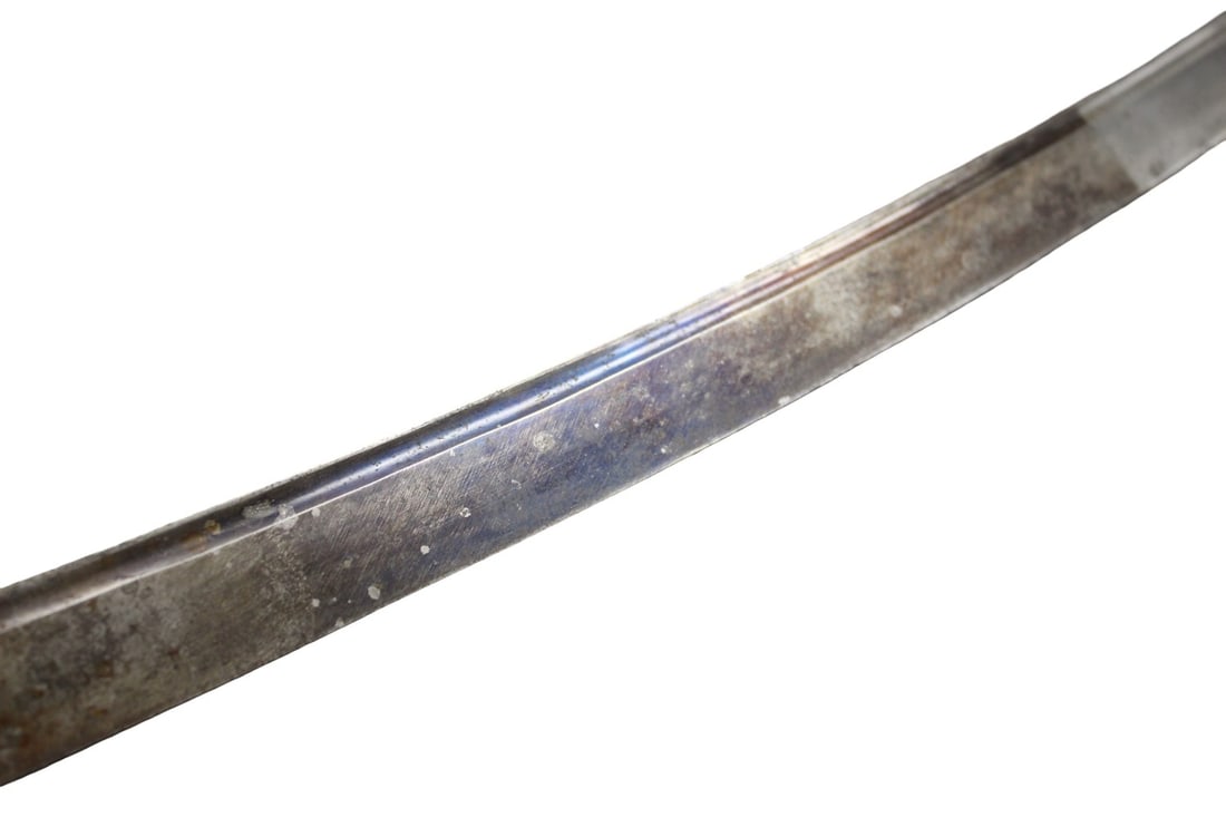 US Revolutionary War Period Eagle-Head Officers / Militia Saber with Ribbed Silver Hilt & Chain - 9