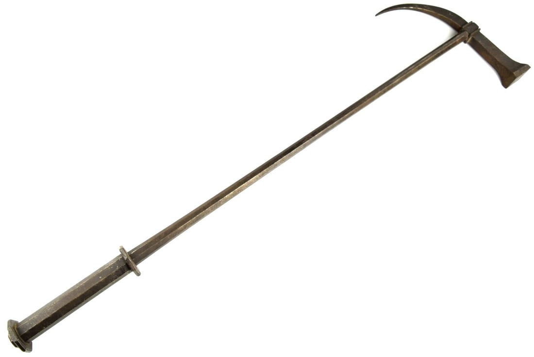 Antique All-Iron Axe Hammer Combination Tool with Octagonal Shaft (1 of 20)