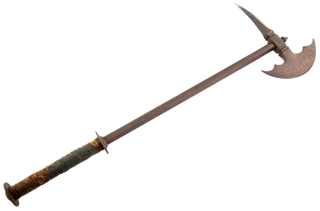 Antique European Iron Battle Axe / War Hammer (1 of 18)