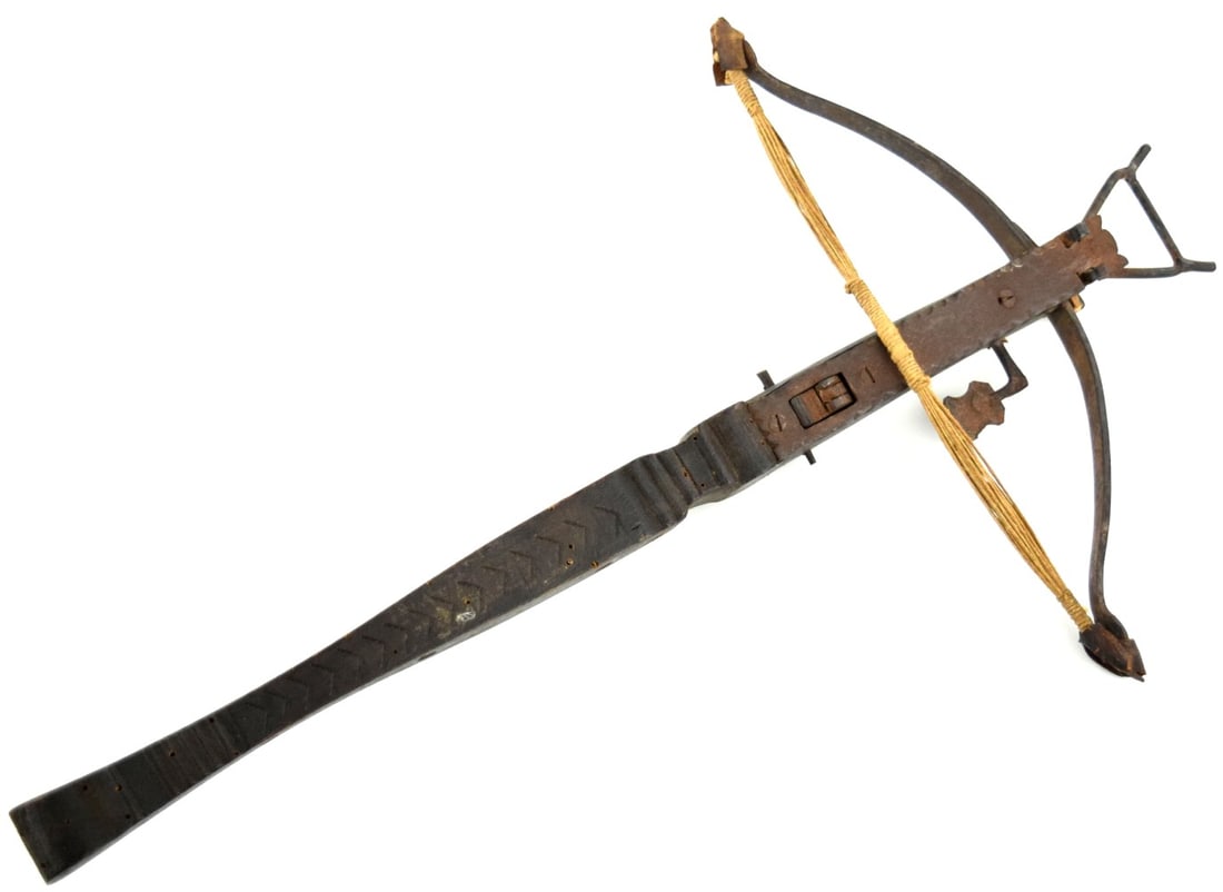 18th Century German Stirrup-Type Crossbow, Iron Prod & Fittings with Wooden (1 of 15)