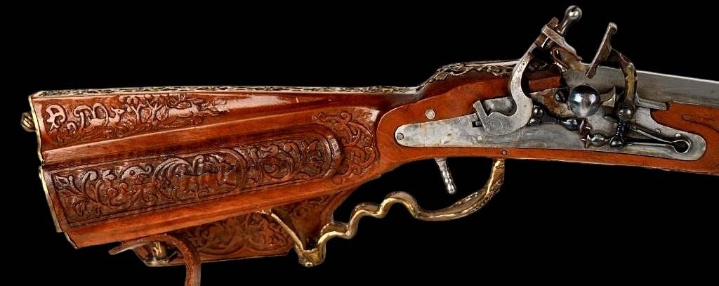 Fabulous Quality Austrian Snaphance Hunting Jaeger Rifle of Meister der Tierkopfranke style, with (1 of 18)