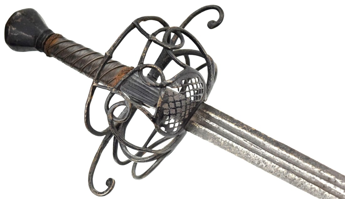 Early to mid 17th C English Rapier Sword with Large Basket Hilt (1 of 20)