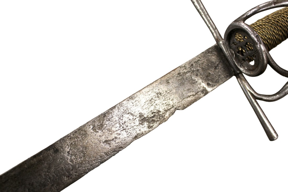 17th Century Continental European Swept-Hilt Dagger (Rapier Companion), Iron & Brass-Wire Grip - 7