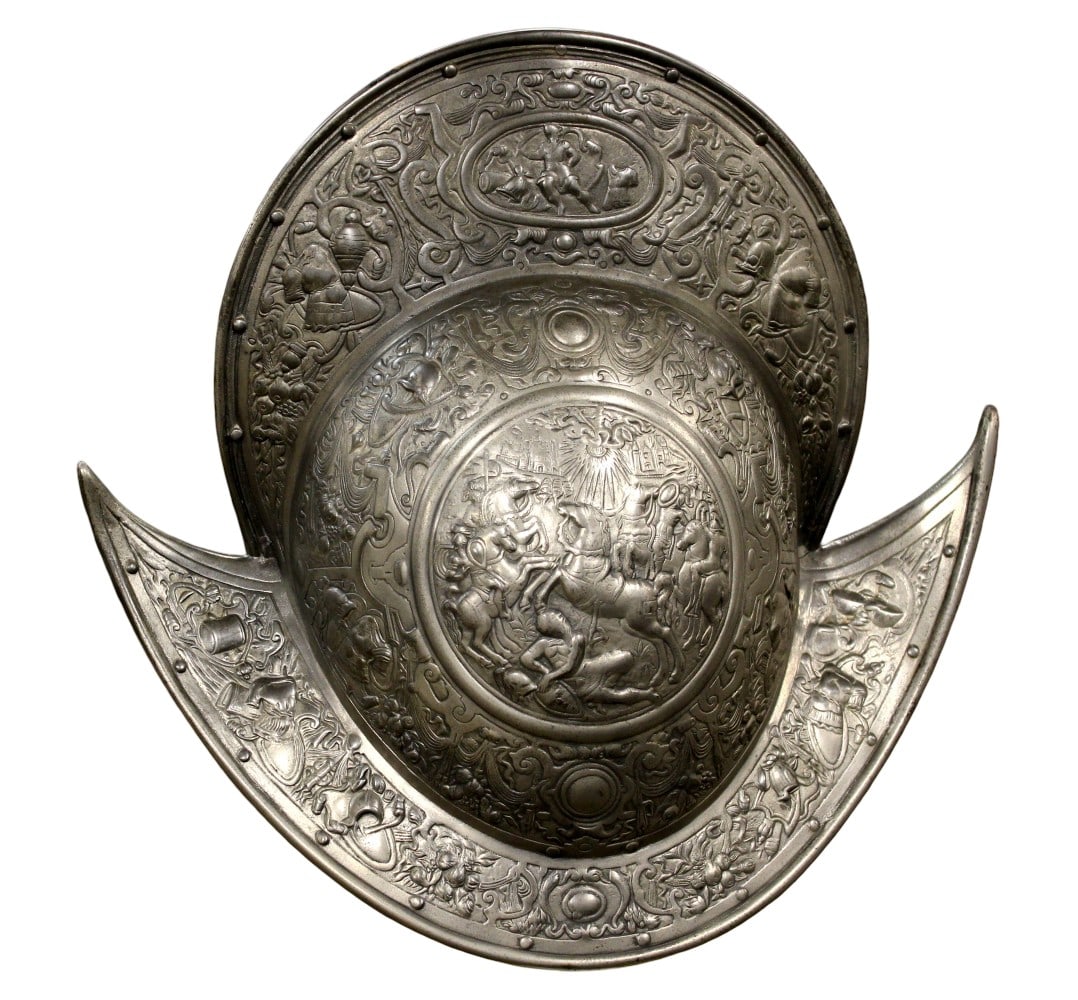 Very Nice Cast Iron French or Spanish Parade Morion Helmet of the 16th-17th C. Royal Armor Style (1 of 12)