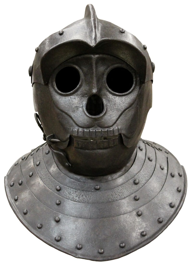 Impressive 16th-17th C. Style German or Italian DEATH HEAD Closed Helmet (1 of 20)