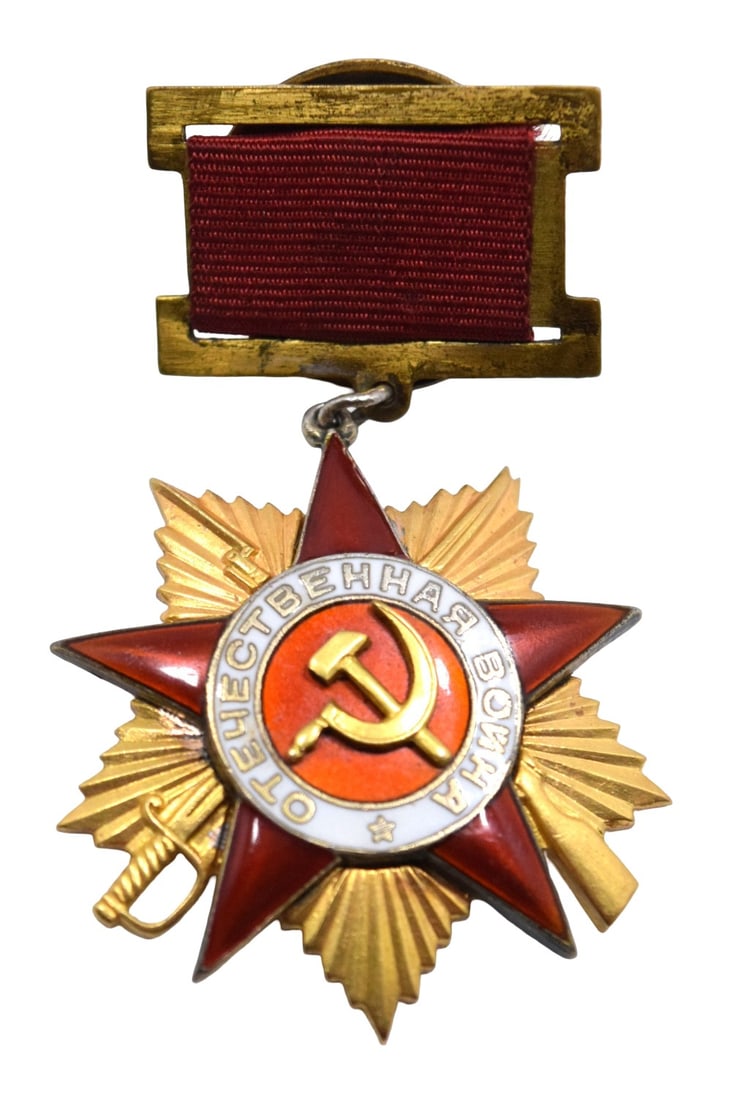WW2 Original Soviet Russian Gold ORDER of GREAT PATRIOTIC WAR 1st cl.#5919, Rare Type 1 (1 of 5)
