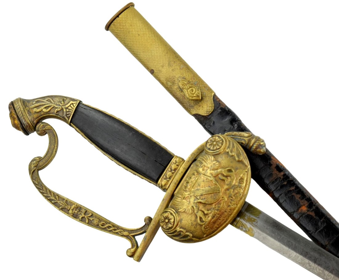 Early to Mid-19th Century French Administrative or Staff Officerâ??s Sword with Gilt Hilt and (1 of 20)