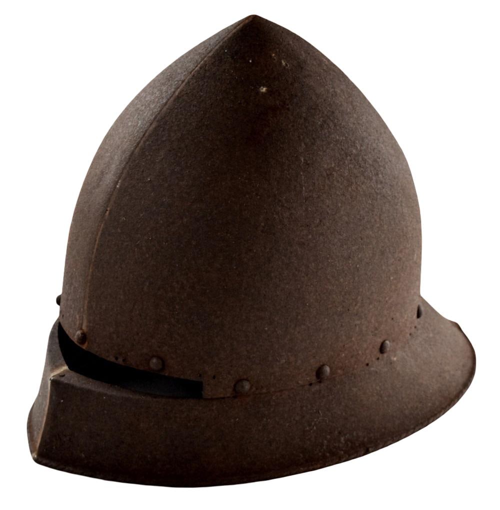 German 15th Century Style one piece with heavy oxidation Helmet (1 of 9)