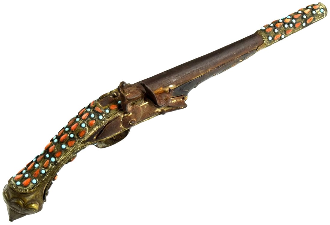 Very Attractive 18th-19th C. Islamic Ottoman Turkish Trabzon Black Sea Region Warrior's Flintlock (1 of 19)