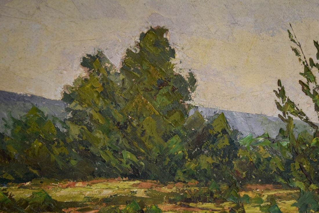 American/German Hans Ressdorf Oil On Canvas Landscape Painting - 7