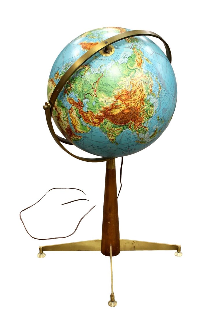MCM Physigraphic Contour Relief Globe By Weber Costello Co (1 of 11)