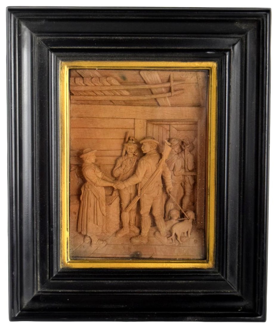 19th Century Framed Tyrolean Lime-wood Carving By Steiner (1 of 9)