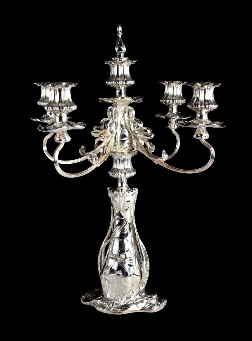 Art Nouveau PairPoint Candelabra Quadruple Plate (1 of 11)