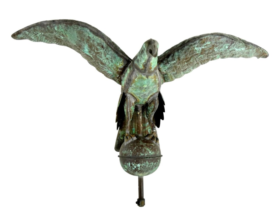 Magnificent 19th Century Solid Copper Eagle Weathervane (1 of 7)