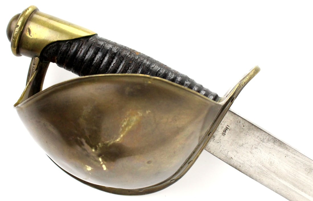 Good American Civil War 1862 Dated US Unit Marked Navy Cutlass Naval Sword by ''Ames Mfg. Chicopee (1 of 20)