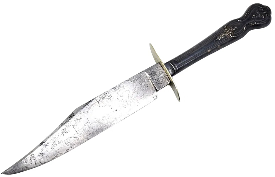 19th Century Bowie Knife. Blade Bearing The Maker Mark - S. Wragg (1 of 8)