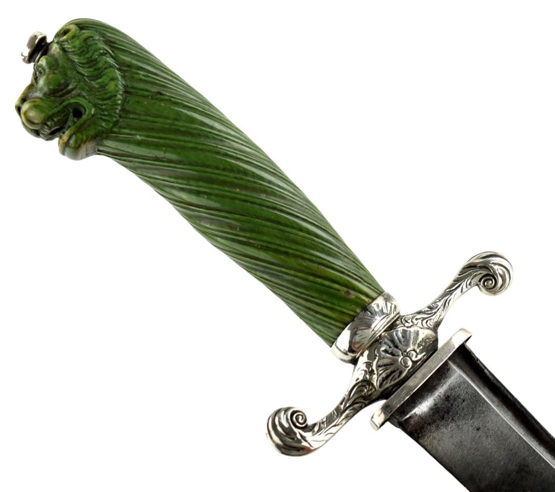 Rare American Revolutionary War Era French Cuttoe Hunting Sword with Solid Silver Guard and Carved (1 of 20)