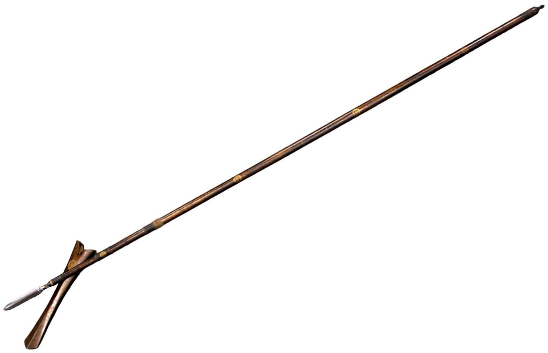 Fine Signed Japanese Edo Period Samurai Yari Spear with Lacquered Saya & Maki-e Mounted Shaft (1 of 20)