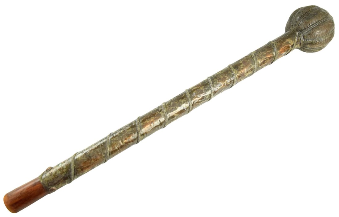 Antique Indo-Persian Brass-Covered Mace (Gurz), 18th–19th Century (1 of 17)