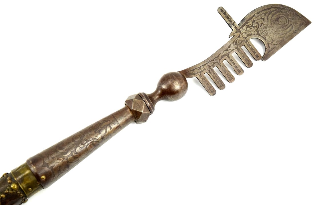 Interesting 18th C Italian Gondola Prow or Ferro - Fine engraved Blade (1 of 19)