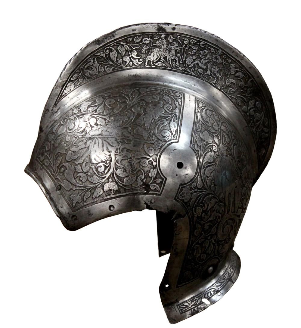 A Beautiful Etched french Burgonet Circa 1560. (1 of 20)