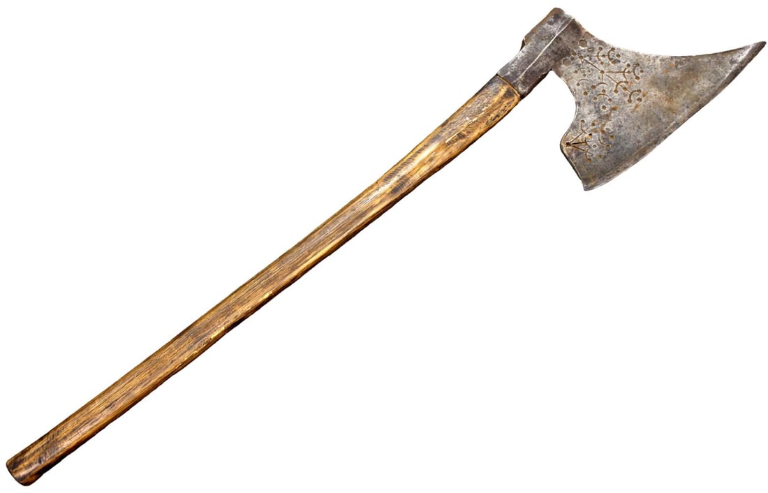 Rare 17th 18th Century Polish, Hungarian or Balkan Engraved Battle Axe (1 of 20)