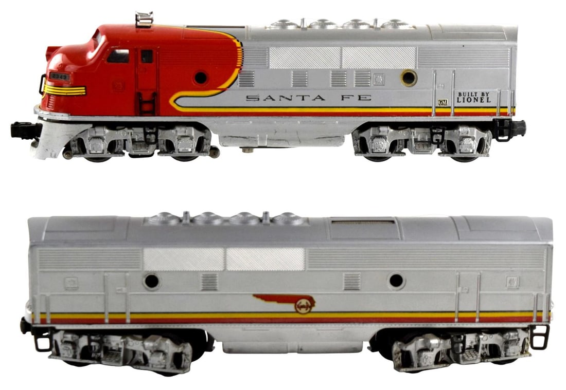 Vintage Lionel Santa Fe 2333-20 Diesel F3 Locomotive With 2343 Unit (1 of 11)