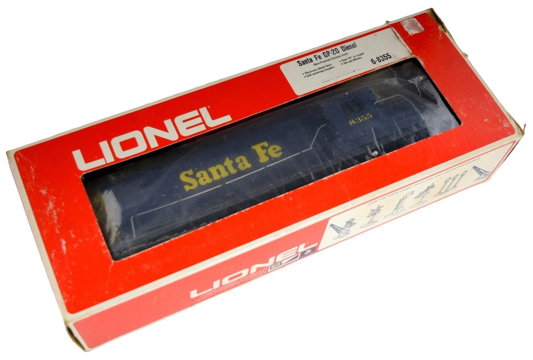 Lionel O Gauge Santa Fe GP-20 Non-Powered Diesel Locomotive w/Horn #8355 6-8355 (1 of 14)