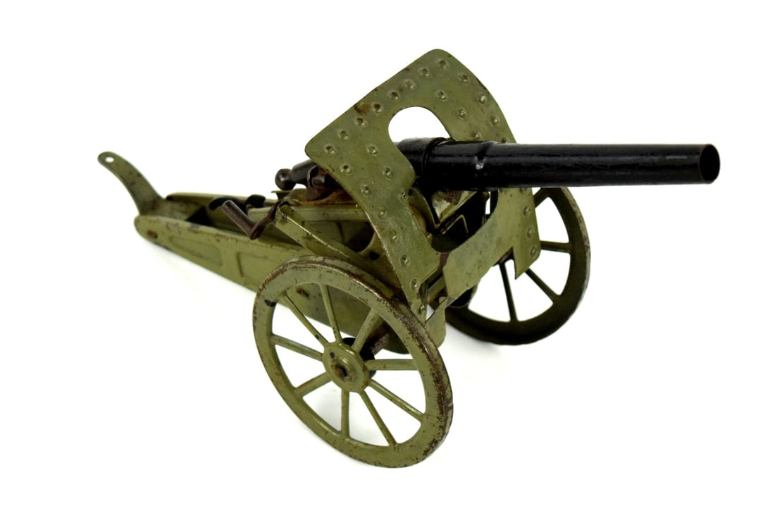 Pre-war Metal Model Field Gun Cannon Toy: Rare pre-war metal model field gun cannon toy. Superb quality with realistic details. Size: 12" x 4". For additional images please visit sofedesignauctions.com Detailed condition reports are not