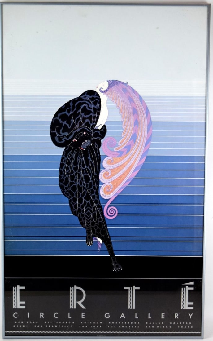 Vintage Erte Circle Gallery Art Deco Poster Beauty And The Beast (1 of 4)