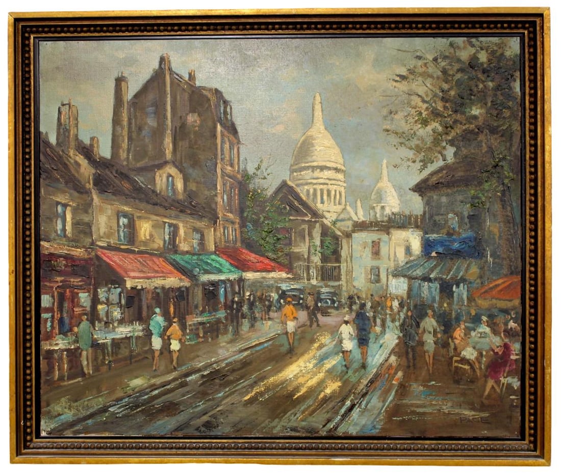 Place du Tertre Oil On Canvas By Page (1 of 11)