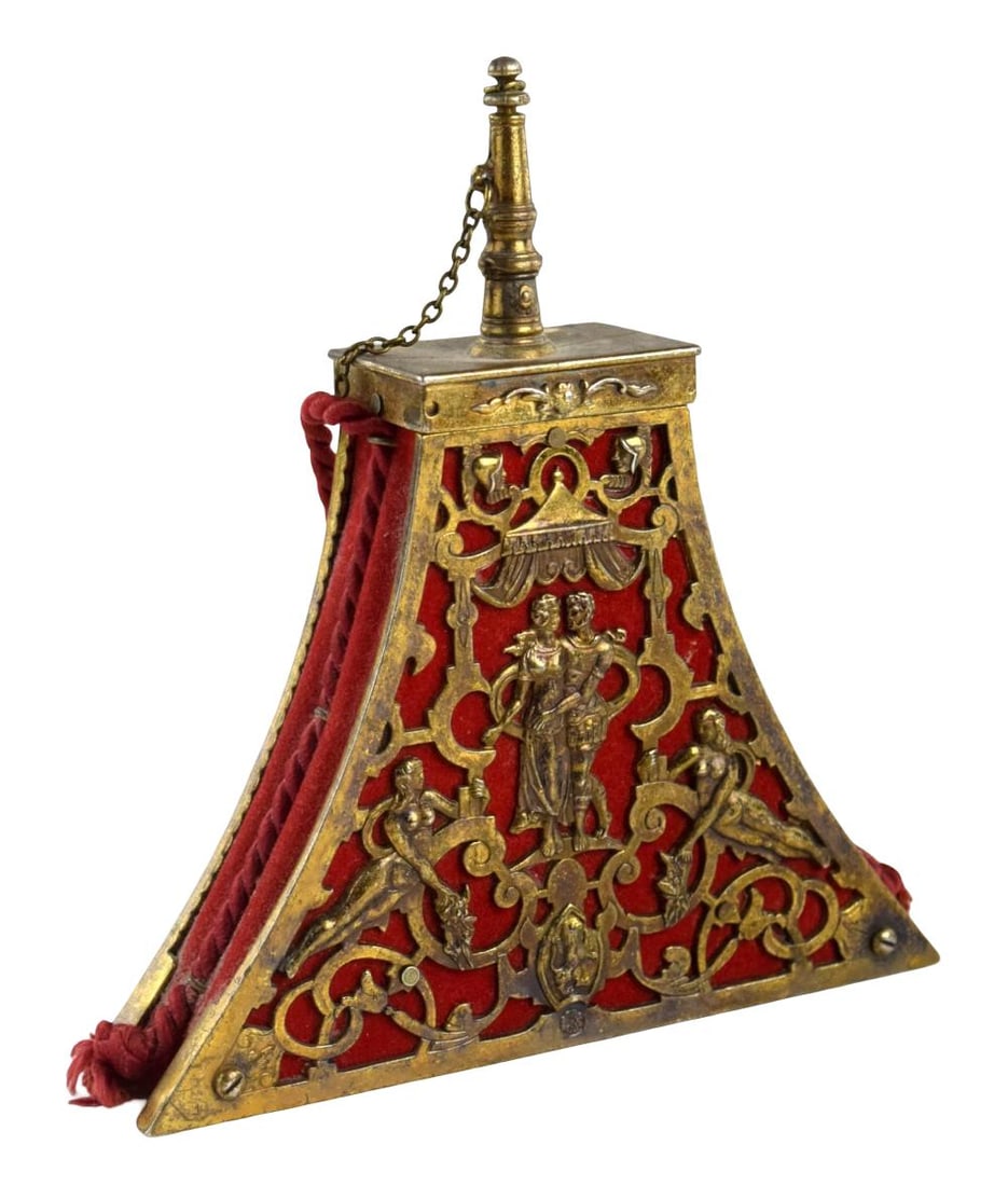 VERY ATTRACTIVE 17TH C. STYLE CONTINENTAL MUSKETEER'S LARGE POWDER FLASK (1 of 10)
