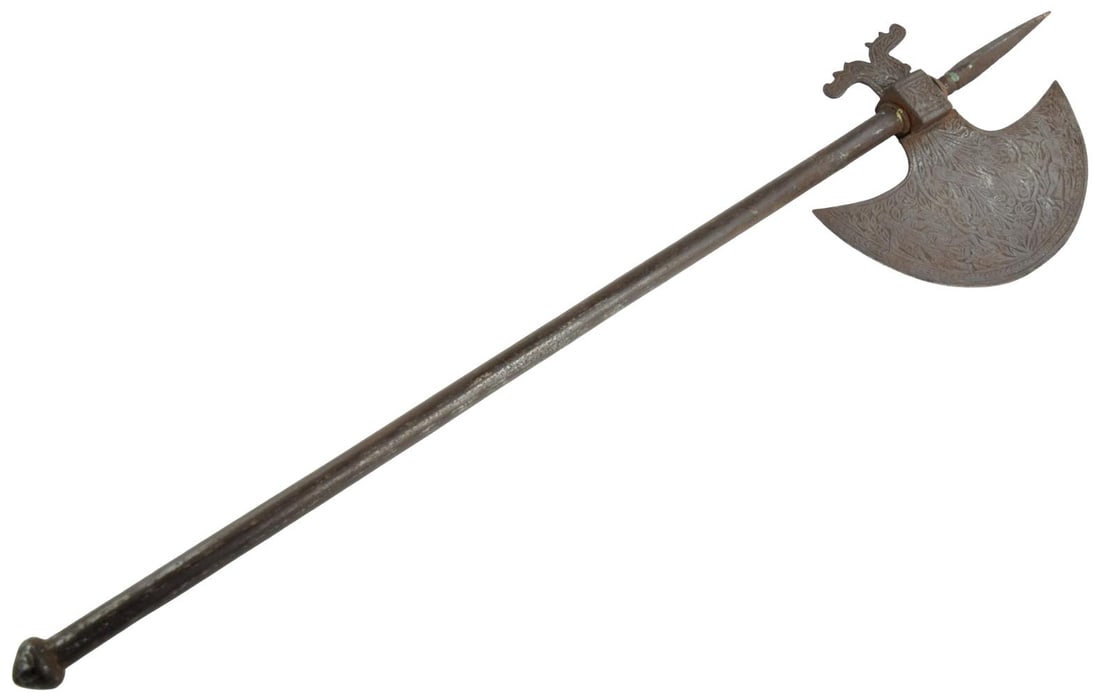 Ornate 19th Century Indo-Persian Tabar Battle Axe (1 of 17)