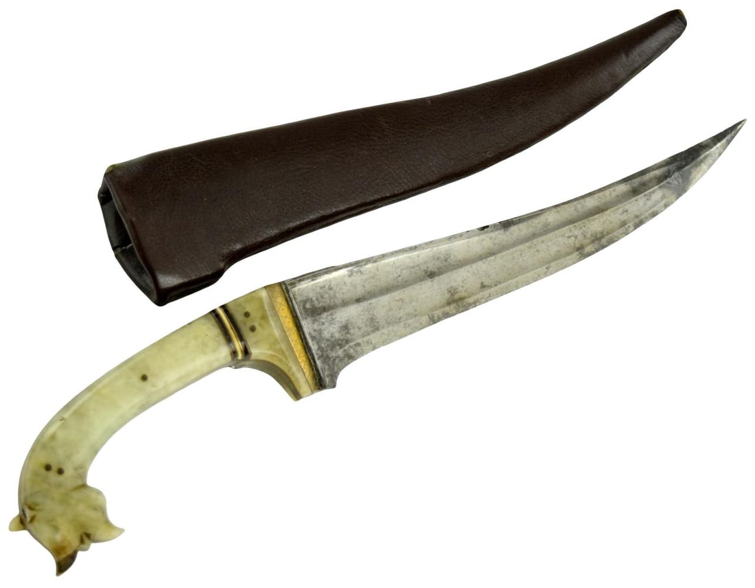 19th Century Indo-Persian Pesh-Kabz Dagger with Jade Hilt (1 of 16)