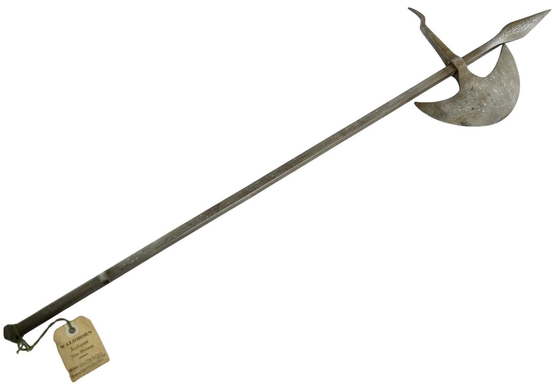 18th - 19th Century South Indian All-Steel Pole Axe (1 of 12)