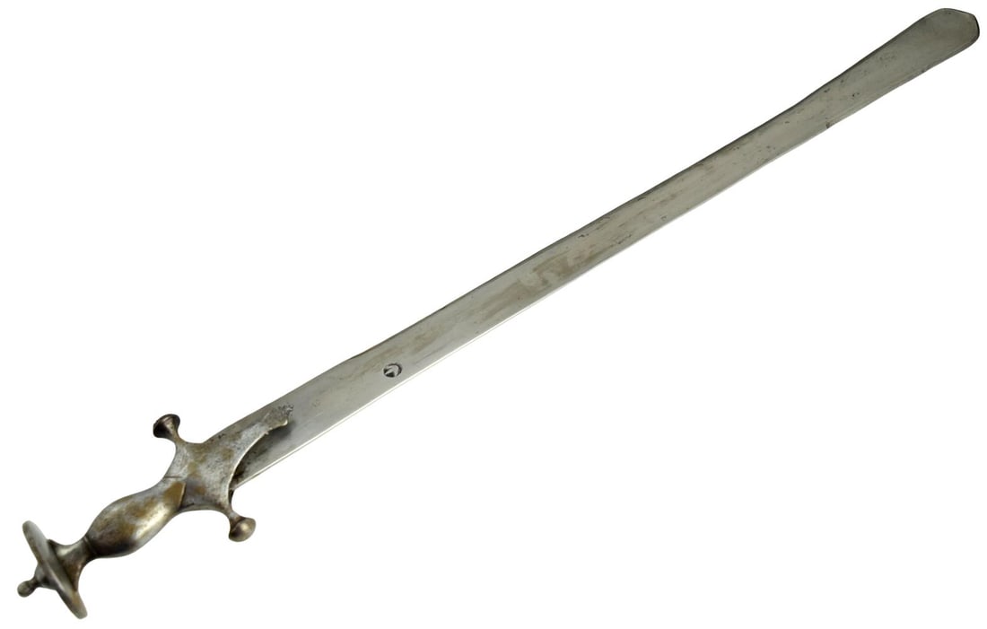 18TH - 19TH CENTURY INDIAN TULWAR / KHANDA WITH BROADENED BLADE & MAKERâ??S MARK (1 of 18)