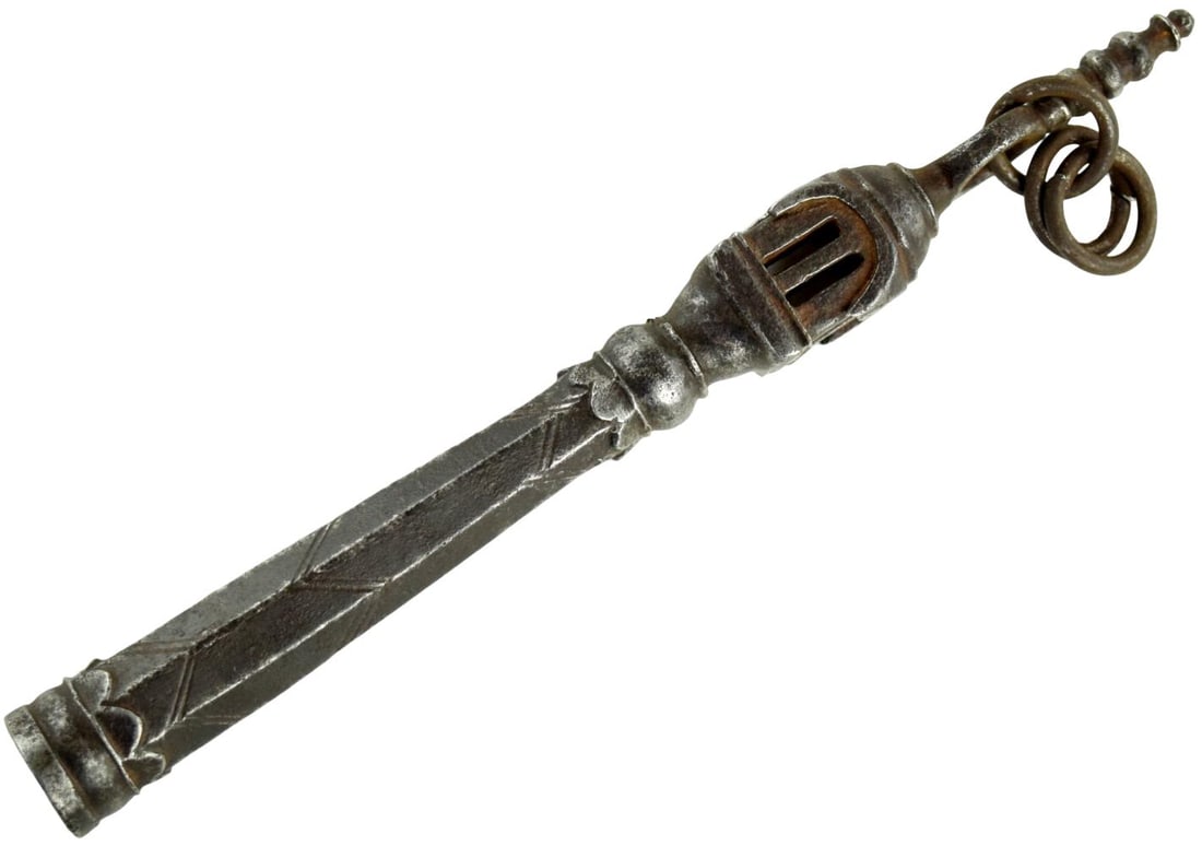 Antique Indian / Himalayan Buddhist Khakkhara Ritual Staff Finial with Rings, 18th Century (1 of 10)