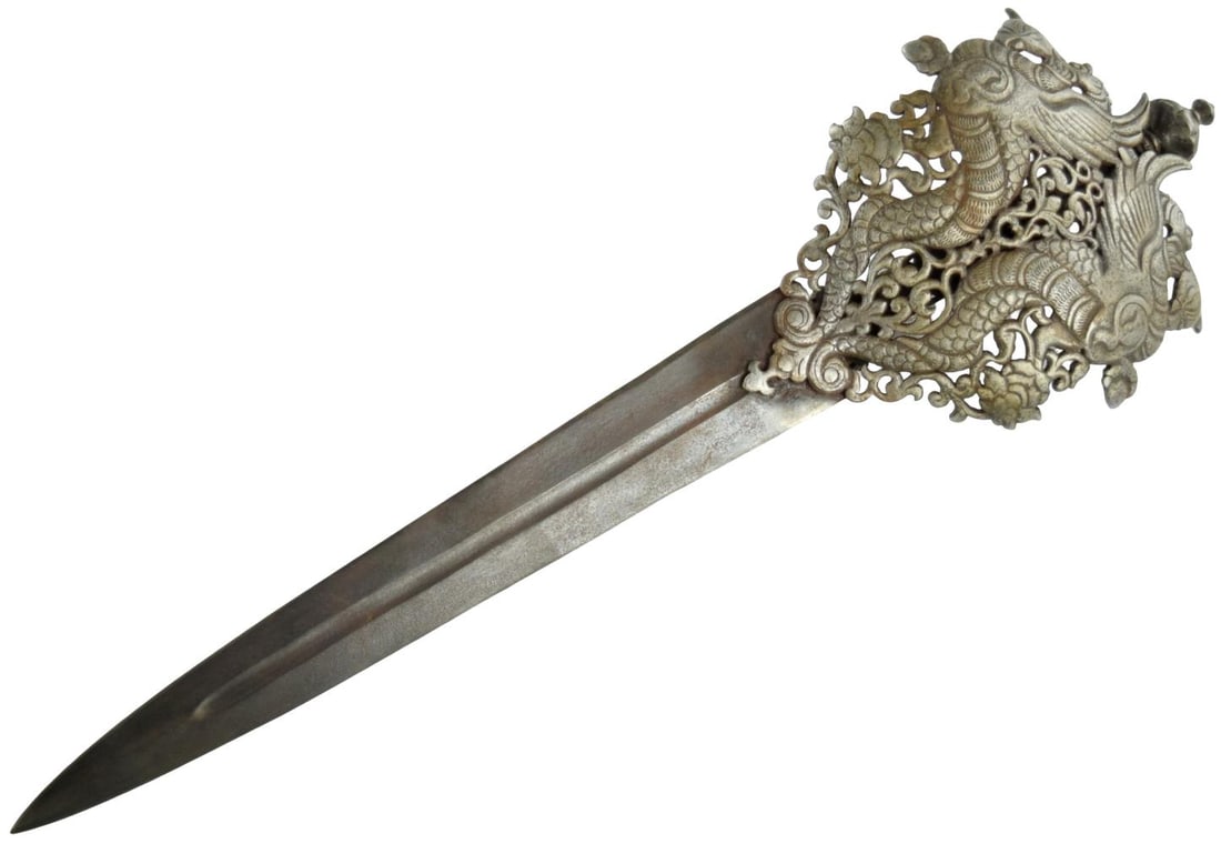 Rare 18th Century South Indian Thanjavur Katar with Elaborately Pierced Yali Hilt (1 of 15)