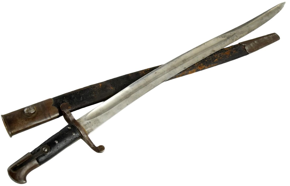 British Pattern 1873 Martini-Henry Yataghan Sword Bayonet with Scabbard (1 of 20)