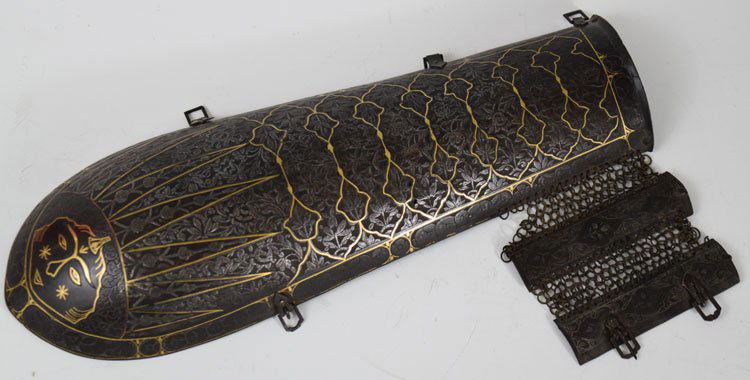 18th Century Indo-Persian Mughal Islamic Iron & Gold (1 of 6)