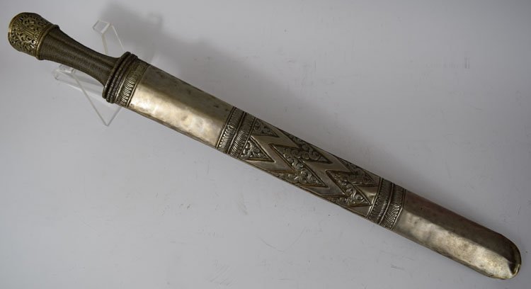 19th Century Chinese Tibet Bhutan Sword with Rare Blade (1 of 5)