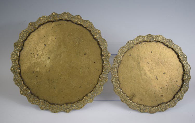 Pair of Chinese Bronze Decorated Trays (1 of 6)